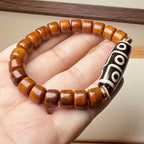 Fortune Jewel Tibetan Bone Beads Nine-Eye Dzi Bead Protection Bracelet