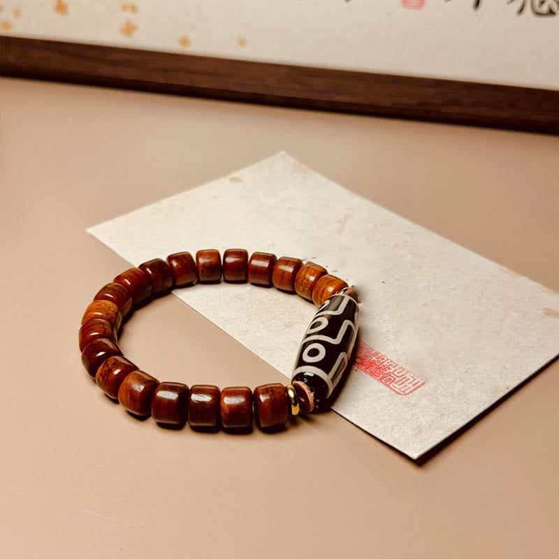 Fortune Jewel Tibetan Bone Beads Nine-Eye Dzi Bead Protection Bracelet
