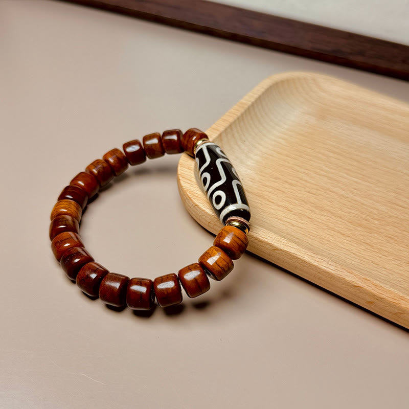 Fortune Jewel Tibetan Bone Beads Nine-Eye Dzi Bead Protection Bracelet