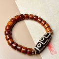 Fortune Jewel Tibetan Bone Beads Nine-Eye Dzi Bead Protection Bracelet