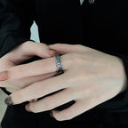 Fortune Jewel 925 Sterling Silver Copper Coins Wealth Blessing Adjustable Ring