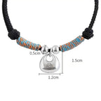 Fortune Jewel Handmade 925 Sterling Silver Fu Character Safe And Well Luck Braided Bracelet