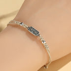 Fortune Jewel Handmade 925 Sterling Silver Peace And Joy Safe Well Protection Braided Bracelet