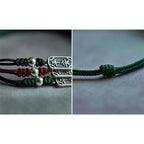 Fortune Jewel Handmade 925 Sterling Silver Peace And Joy Safe Well Protection Braided Bracelet