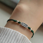 Fortune Jewel Handmade 925 Sterling Silver Peace And Joy Safe Well Protection Braided Bracelet