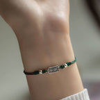 Fortune Jewel Handmade 925 Sterling Silver Peace And Joy Safe Well Protection Braided Bracelet