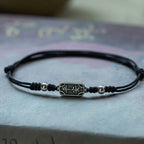 Fortune Jewel Handmade 925 Sterling Silver Peace And Joy Safe Well Protection Braided Bracelet
