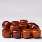 Fortune Jewel Tibetan Bone Beads Three-Eyed Dzi Bead Sheep Horn Red Agate Strength Bracelet