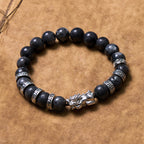 Fortune Jewel Black Glitter Stone PiXiu Power Bracelet