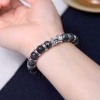 Fortune Jewel Black Glitter Stone PiXiu Power Bracelet
