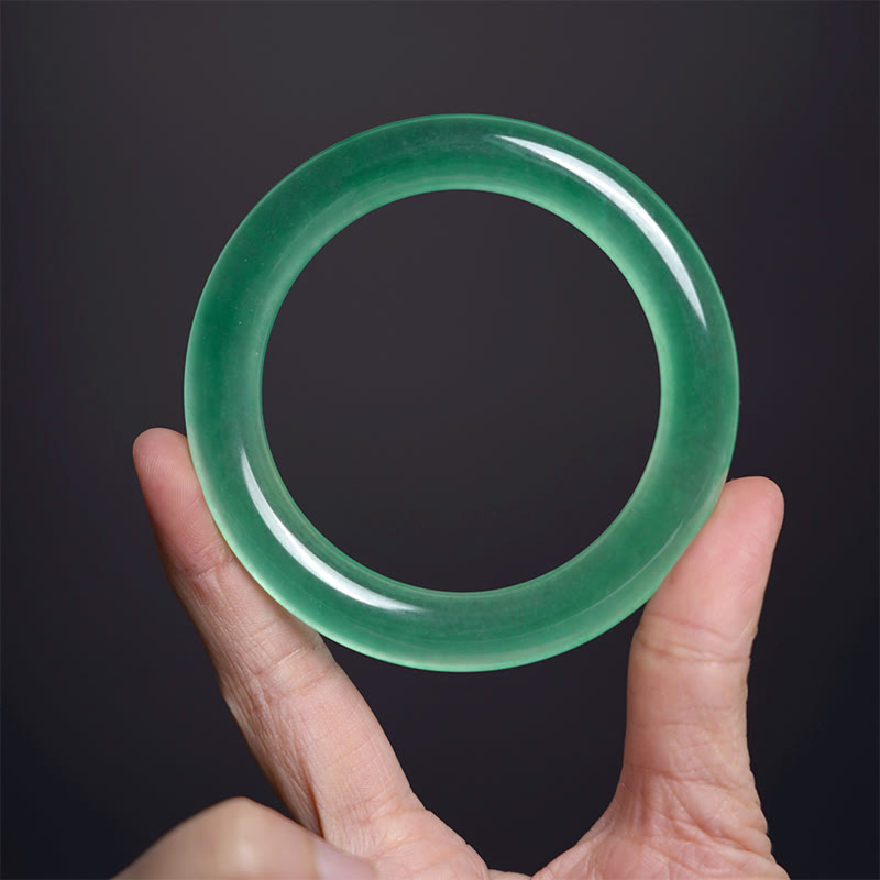 Fortune Jewel Natural Jade Luck Prosperity Bracelet Bangle
