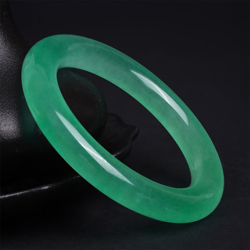 Fortune Jewel Natural Jade Luck Prosperity Bracelet Bangle