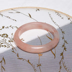 Fortune Jewel Pink Golden Silk Jade Wealth Luck Bracelet Bangle