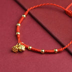 Fortune Jewel Lotus Pod Charm Luck String Rope Anklet Fortune Jewel