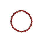 Fortune Jewel 925 Sterling Silver Cinnabar Beads Blessing Anklet