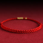 Fortune Jewel 999 Gold Beads Luck Braided Protection Couple Bracelet