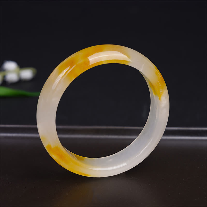 Fortune Jewel Yellow Chalcedony Harmony Positivity Bracelet Bangle