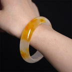 Fortune Jewel Yellow Chalcedony Harmony Positivity Bracelet Bangle