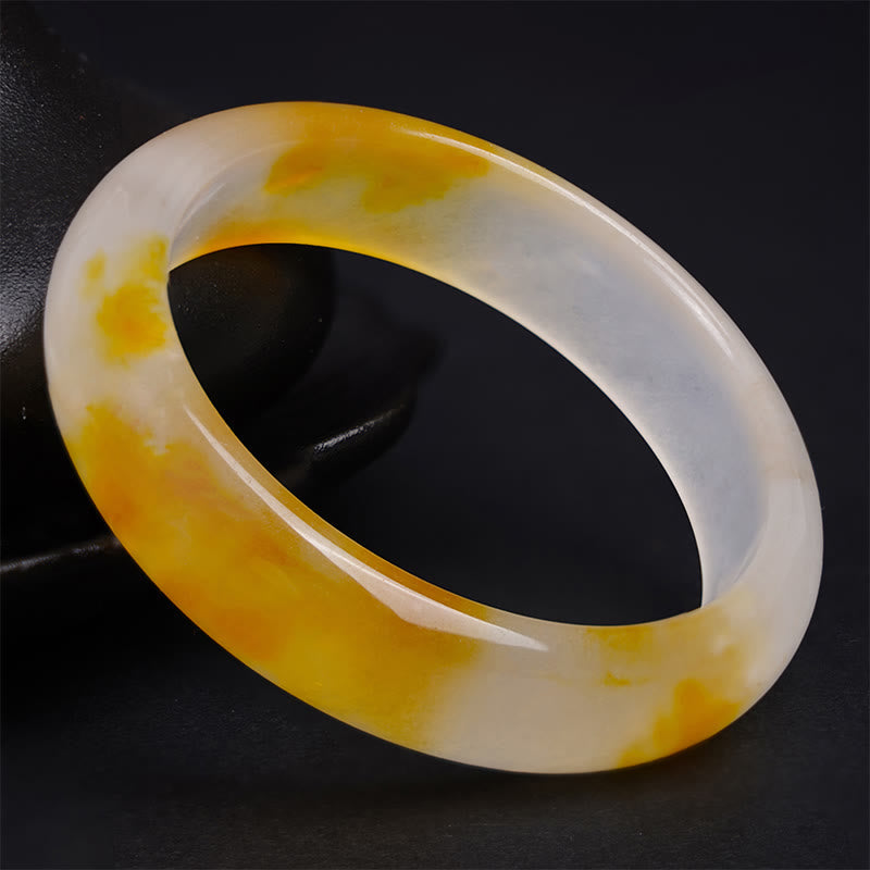Fortune Jewel Yellow Chalcedony Harmony Positivity Bracelet Bangle
