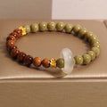 Fortune Jewel Natural Alashan Agate Kuka Seed Encourage Bracelet