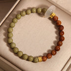 Fortune Jewel Natural Alashan Agate Kuka Seed Encourage Bracelet