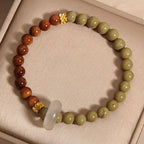 Fortune Jewel Natural Alashan Agate Kuka Seed Encourage Bracelet