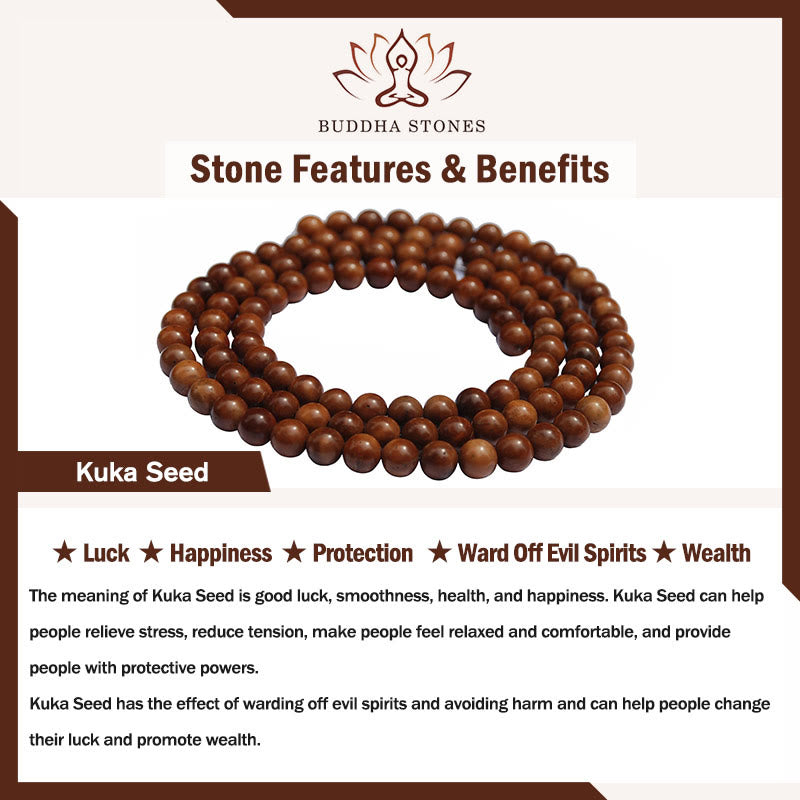 Fortune Jewel Natural Alashan Agate Kuka Seed Encourage Bracelet