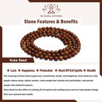 Fortune Jewel Natural Alashan Agate Kuka Seed Encourage Bracelet