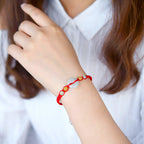 Fortune Jewel Jade Peace Buckle Luck Red String Bracelet