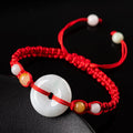Fortune Jewel Jade Peace Buckle Luck Red String Bracelet