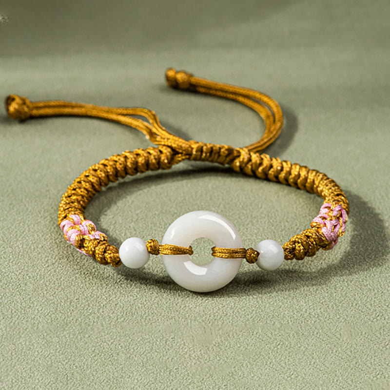 Fortune Jewel Jade Luck Abundance Red String Bracelet