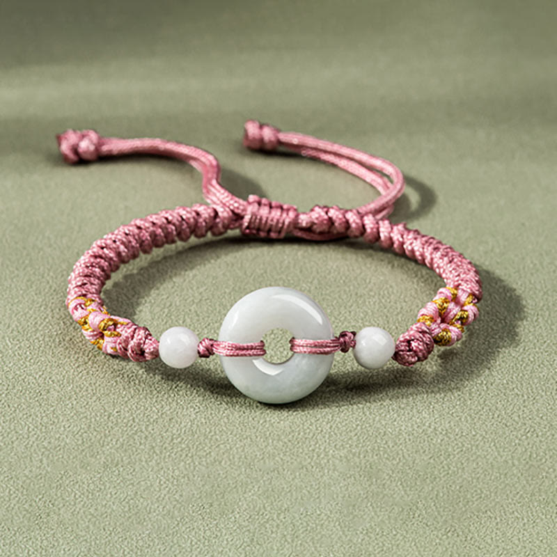 Fortune Jewel Jade Luck Abundance Red String Bracelet