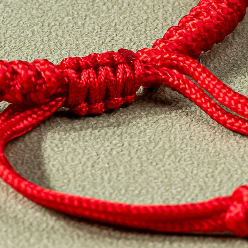 Fortune Jewel Jade Luck Abundance Red String Bracelet