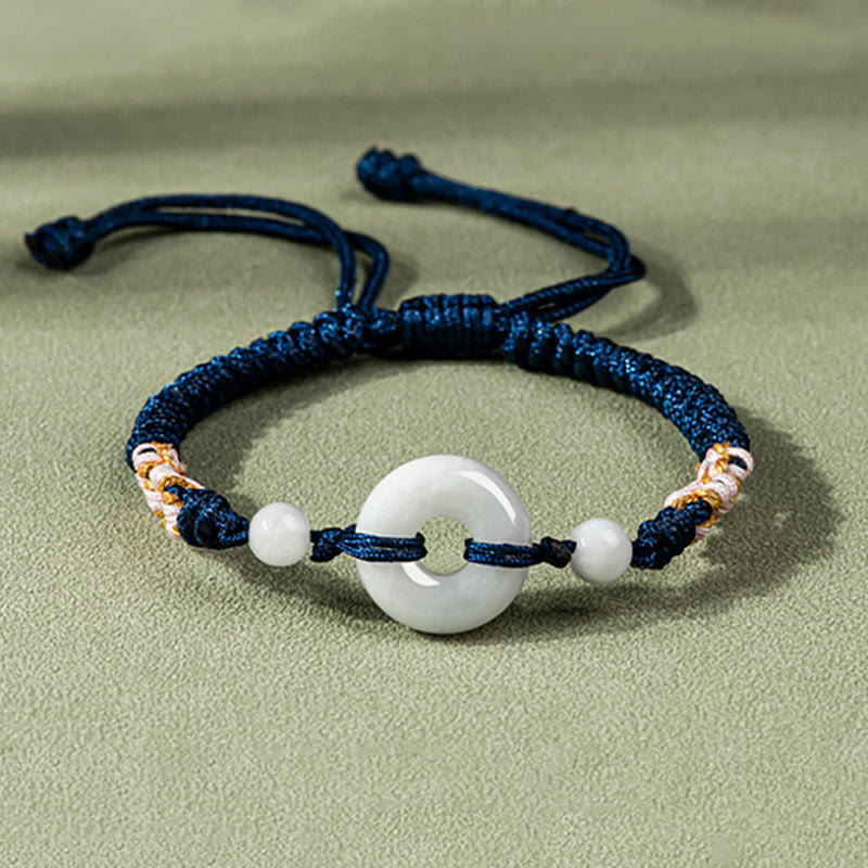 Fortune Jewel Jade Luck Abundance Red String Bracelet