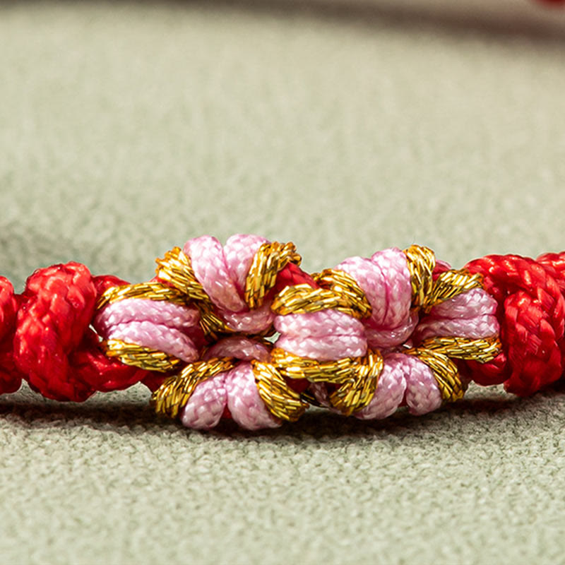 Fortune Jewel Jade Luck Abundance Red String Bracelet