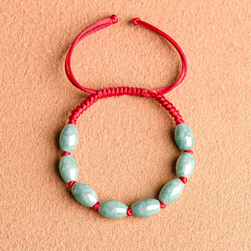 Fortune Jewel Jade Luck Red String Bracelet