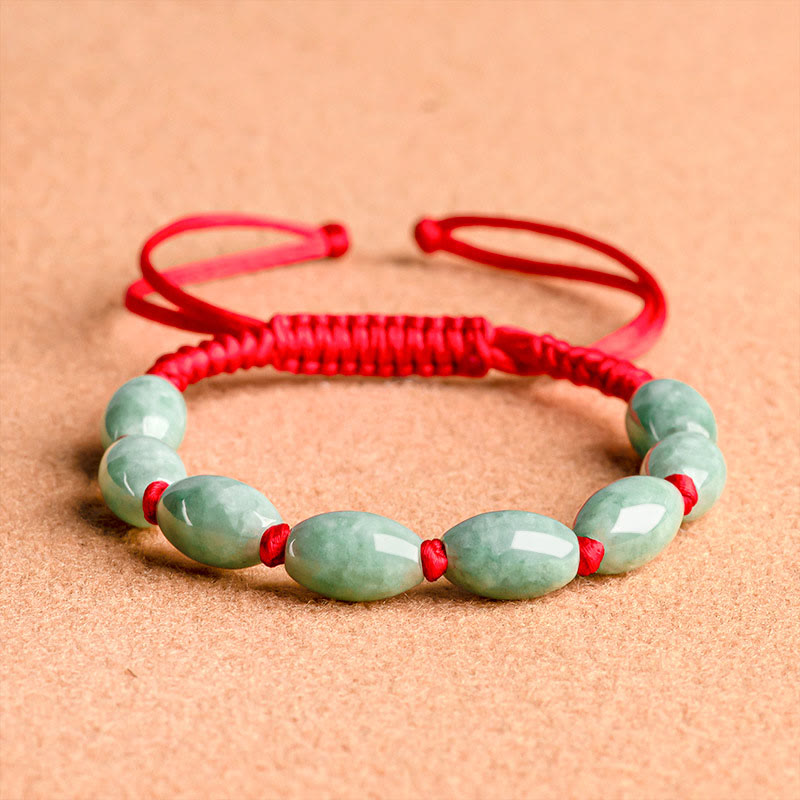 Fortune Jewel Jade Luck Red String Bracelet