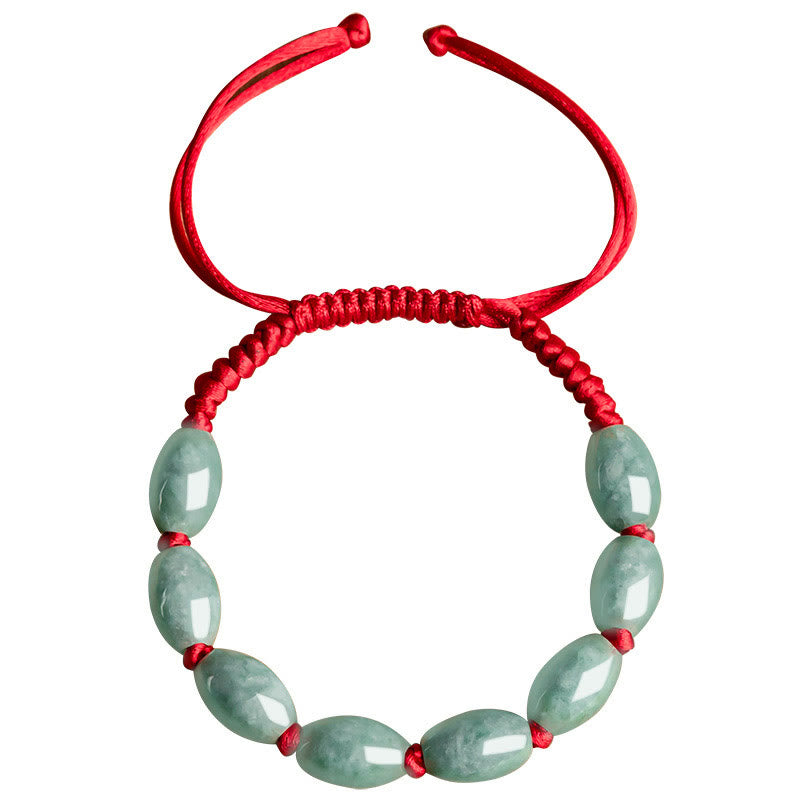 Fortune Jewel Jade Luck Red String Bracelet