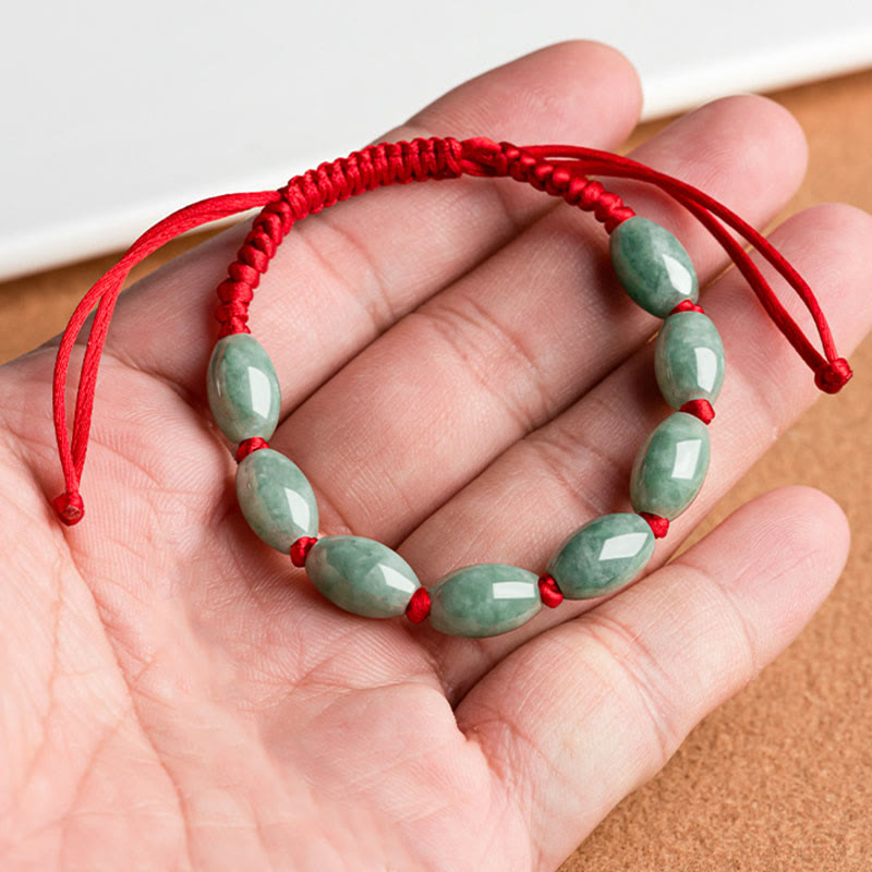 Fortune Jewel Jade Luck Red String Bracelet