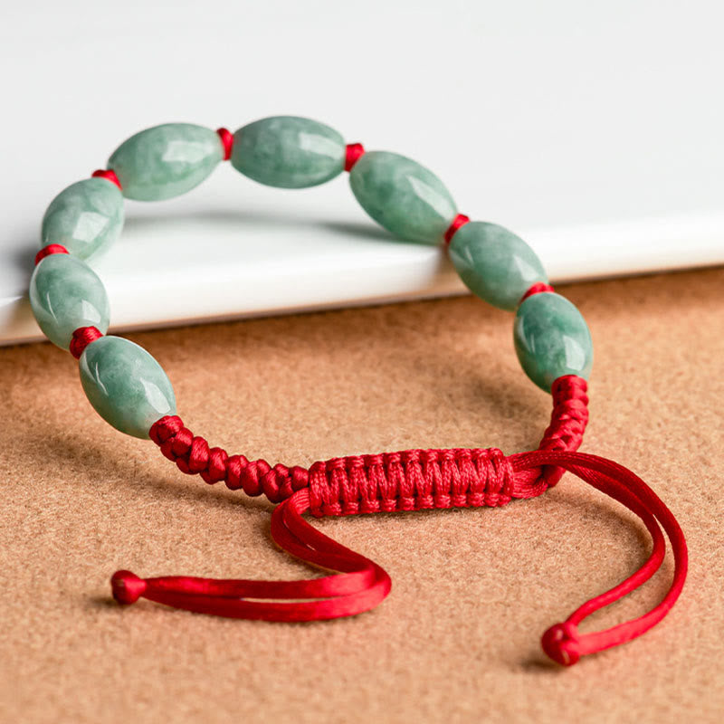 Fortune Jewel Jade Luck Red String Bracelet