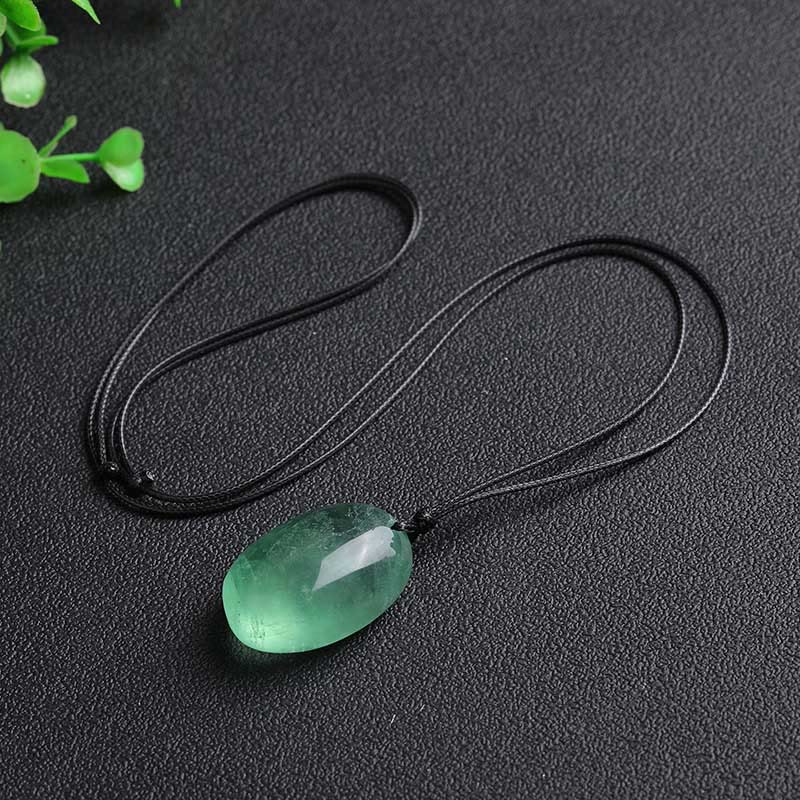 Fortune Jewel Green Fluorite Power Necklace Pendant