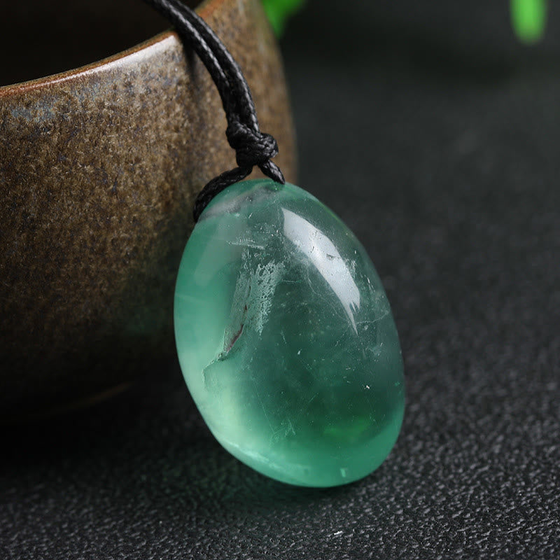 Fortune Jewel Green Fluorite Power Necklace Pendant