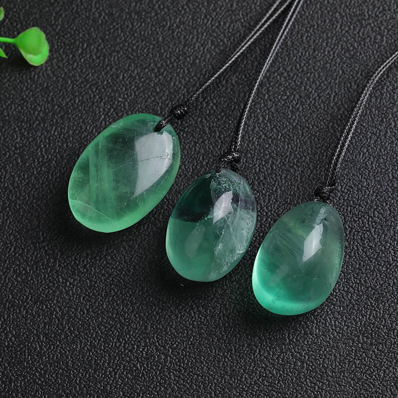 Fortune Jewel Green Fluorite Power Necklace Pendant