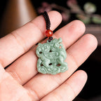 Fortune Jewel Jade PiXiu Wealth Luck String Necklace Pendant