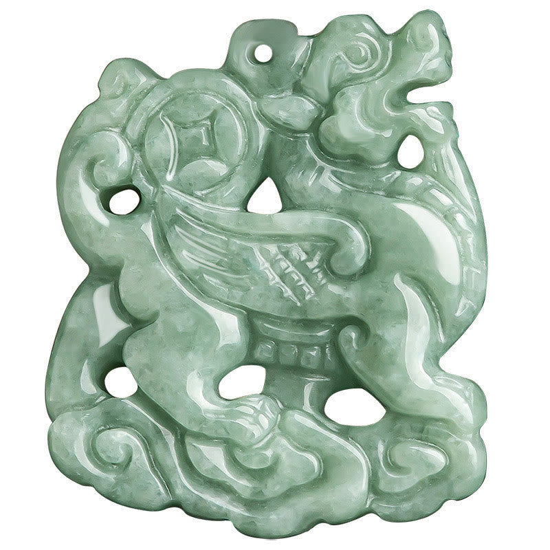 Fortune Jewel Jade PiXiu Wealth Luck String Necklace Pendant