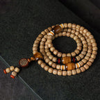 Fortune Jewel 108 Mala Beads Bodhi Seed Tiger's Eye Fu Character Peace Bracelet