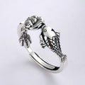 Fortune Jewel 925 Sterling Silver Koi Fish Lotus Flower Success Ring Fortune Jewel