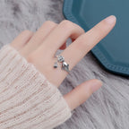 Fortune Jewel 925 Sterling Silver Koi Fish Lotus Flower Success Ring Fortune Jewel