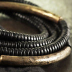 Fortune Jewel Tibetan Ebony Wood Beads Copper Peace Multilayered Bracelet