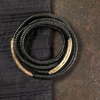 Fortune Jewel Tibetan Ebony Wood Beads Copper Peace Multilayered Bracelet